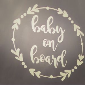 Baby on board window decal
